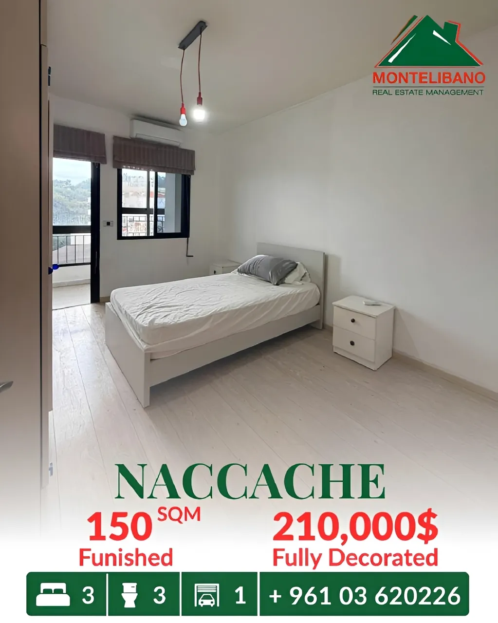 Apartment for sale in Naccache