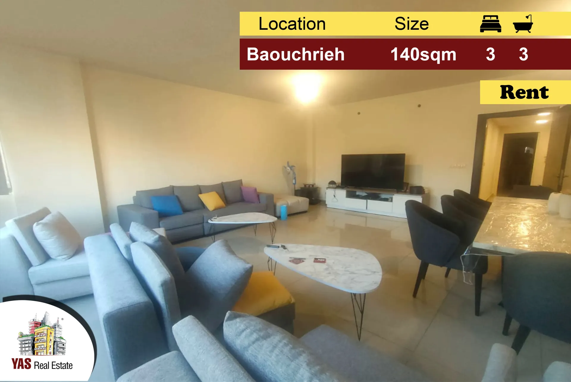 Apartment for Rent in Sad El Baouchriyeh