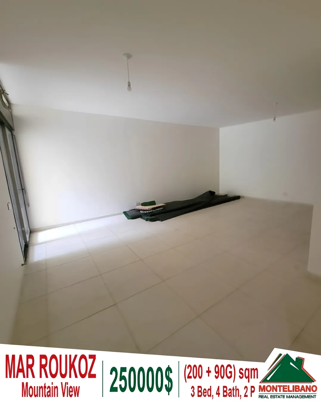 Apartment for sale in Mar Roukouz, Lebanon - 3 bed, 4 bath
