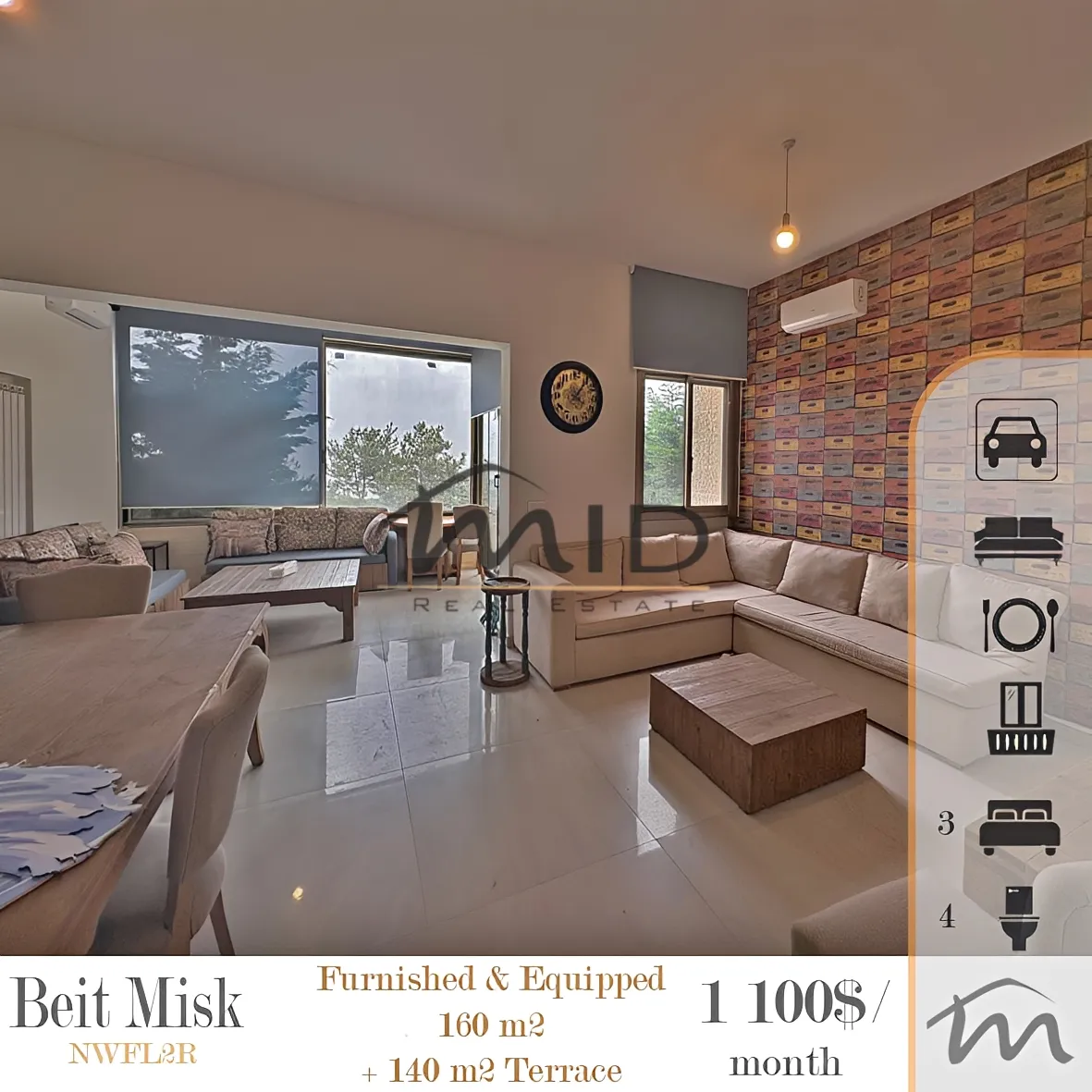 Apartment for rent in Beit misk, lebanon - 3 bed, 4.0 bath