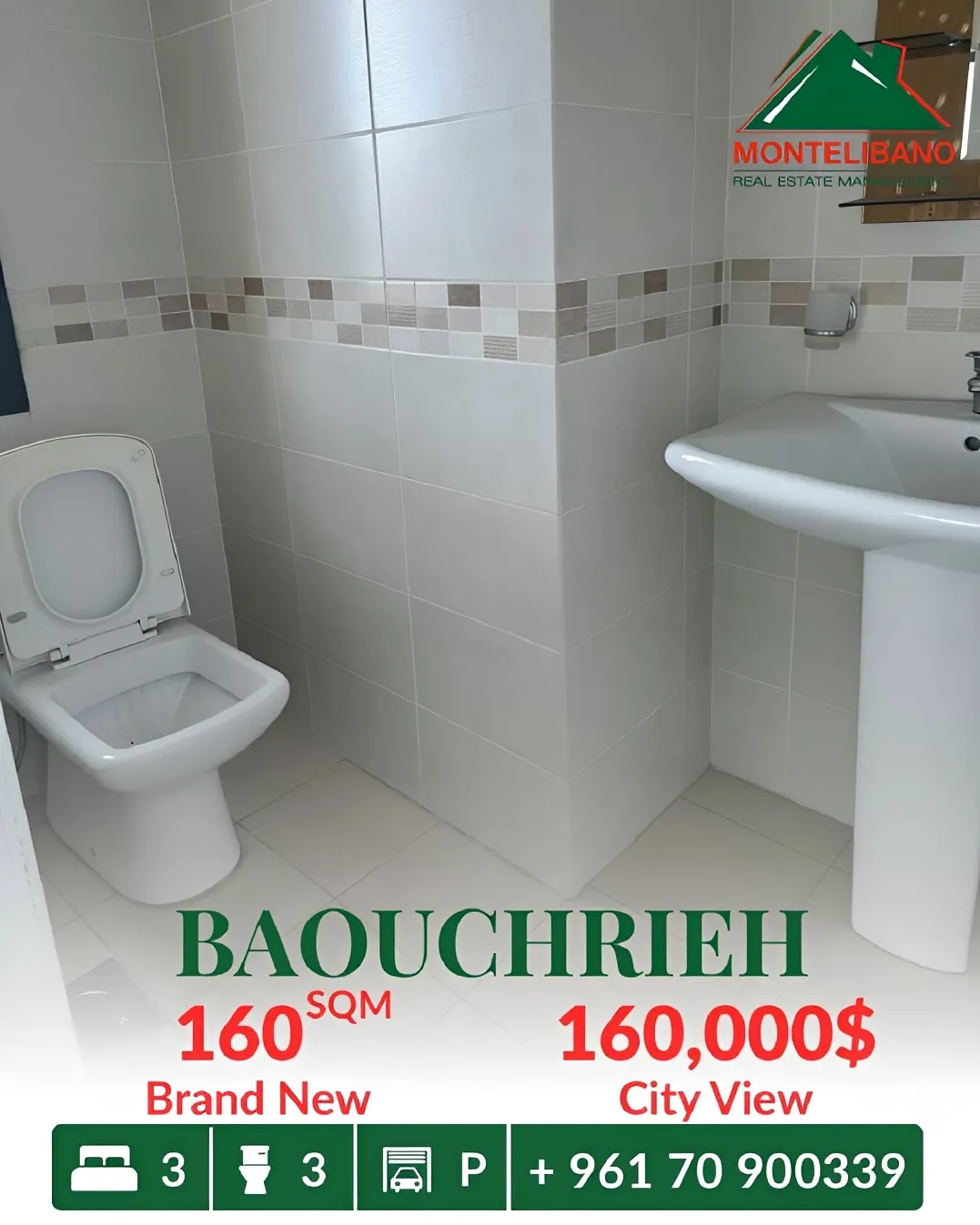 Apartment for sale in Baouchriyeh