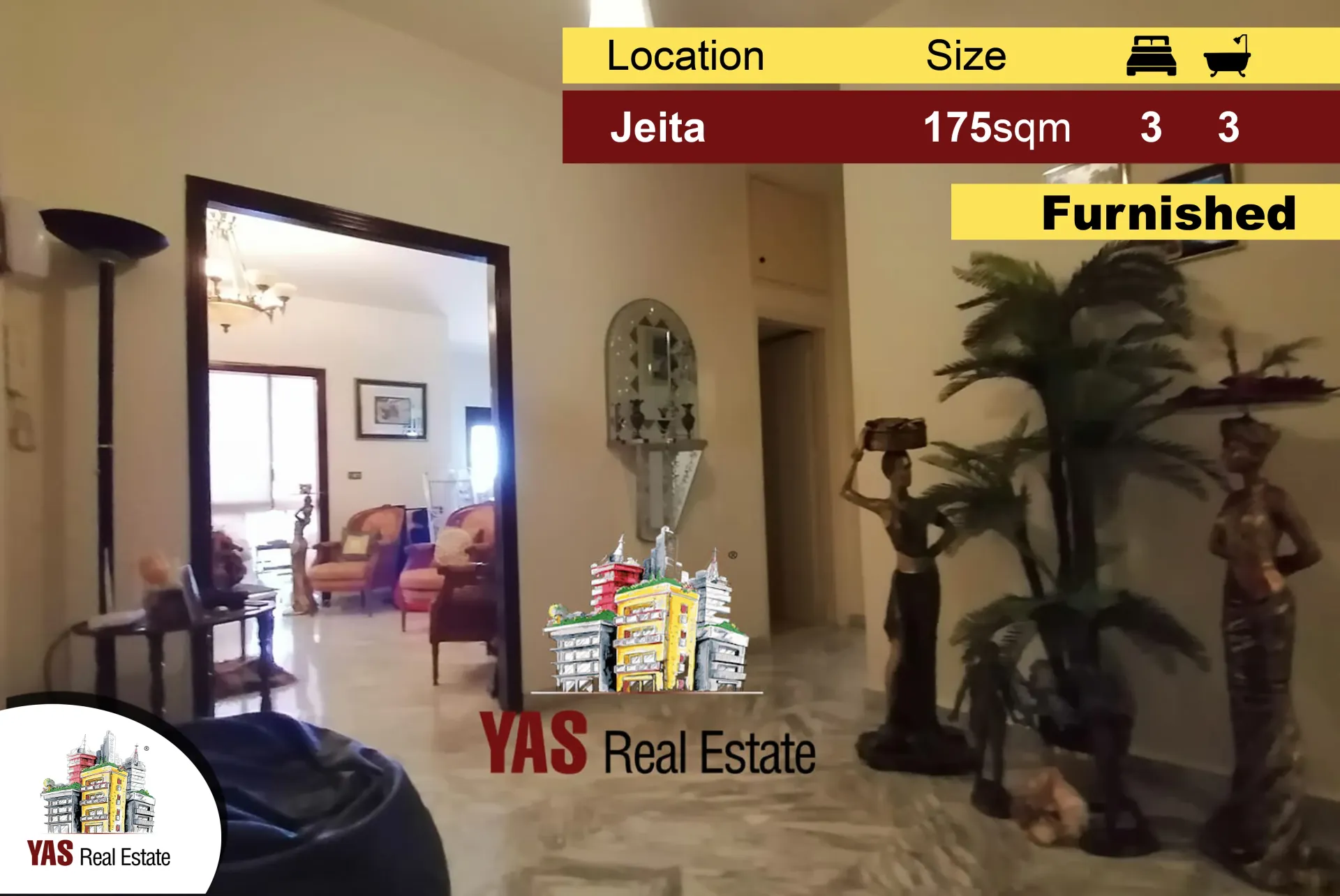 Apartment for Sale in Jeita - 3 bed, 3 bath