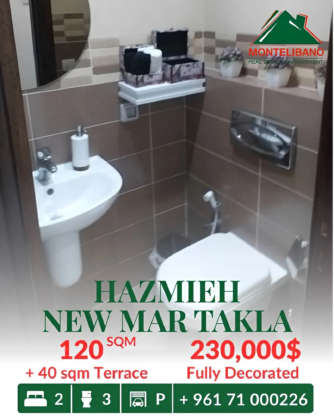 Apartment for sale in Hazmieh, Lebanon