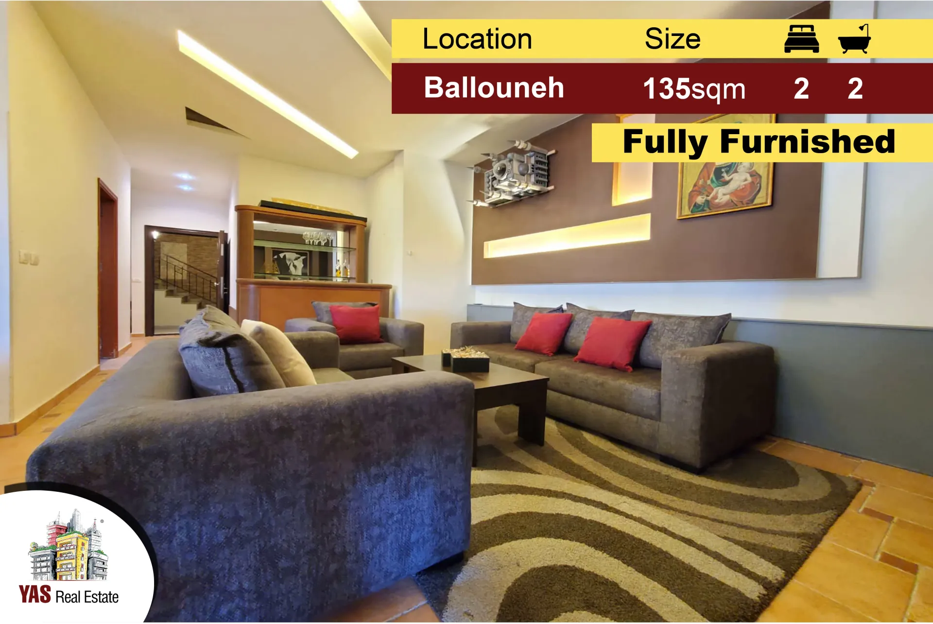 Apartment for Sale in Ballouneh - 2 bed, 2 bath