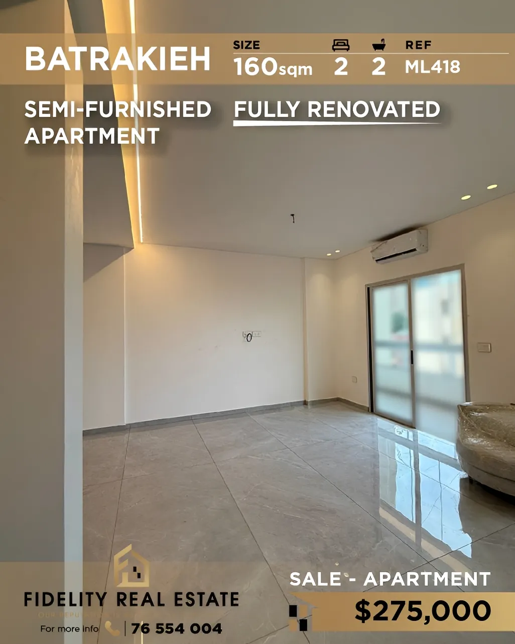 Apartment for sale in Patrakyieh, Bayrut, Lebanon