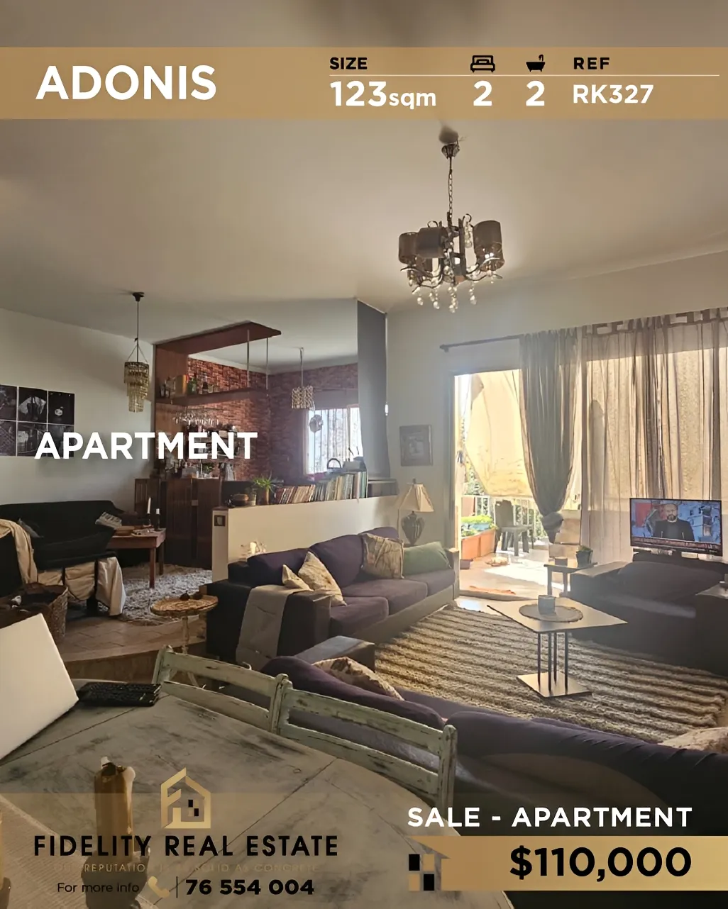 Apartment for sale in Adonis, Lebanon - 2 bed, 2 bath