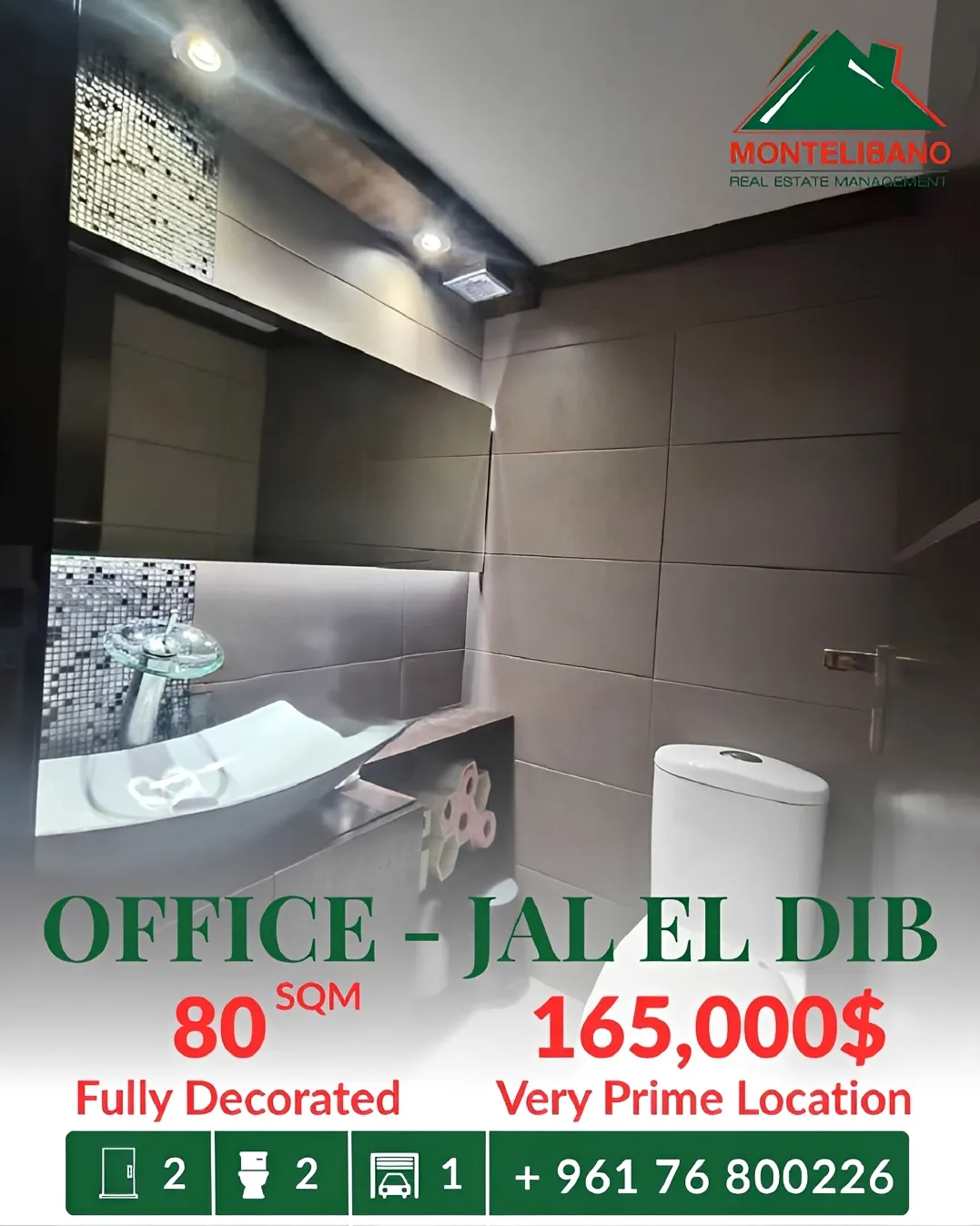 Office for sale in Jal El Dib, Lebanon
