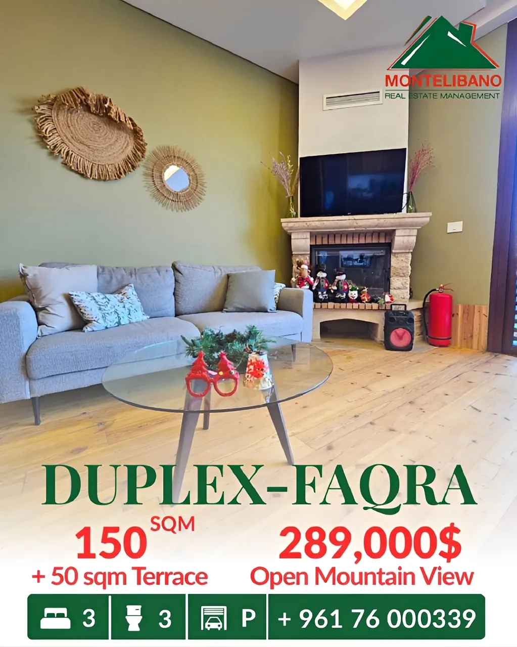 Duplex for sale in Faqra, Lebanon