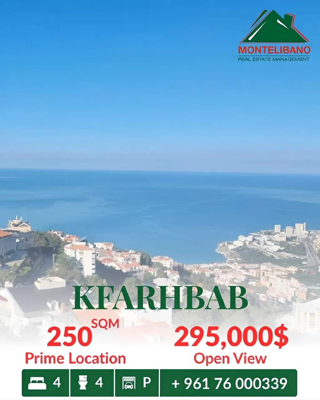 Apartment for Sale in Kfar Hbab, Lebanon - 4 bed, 4 bath