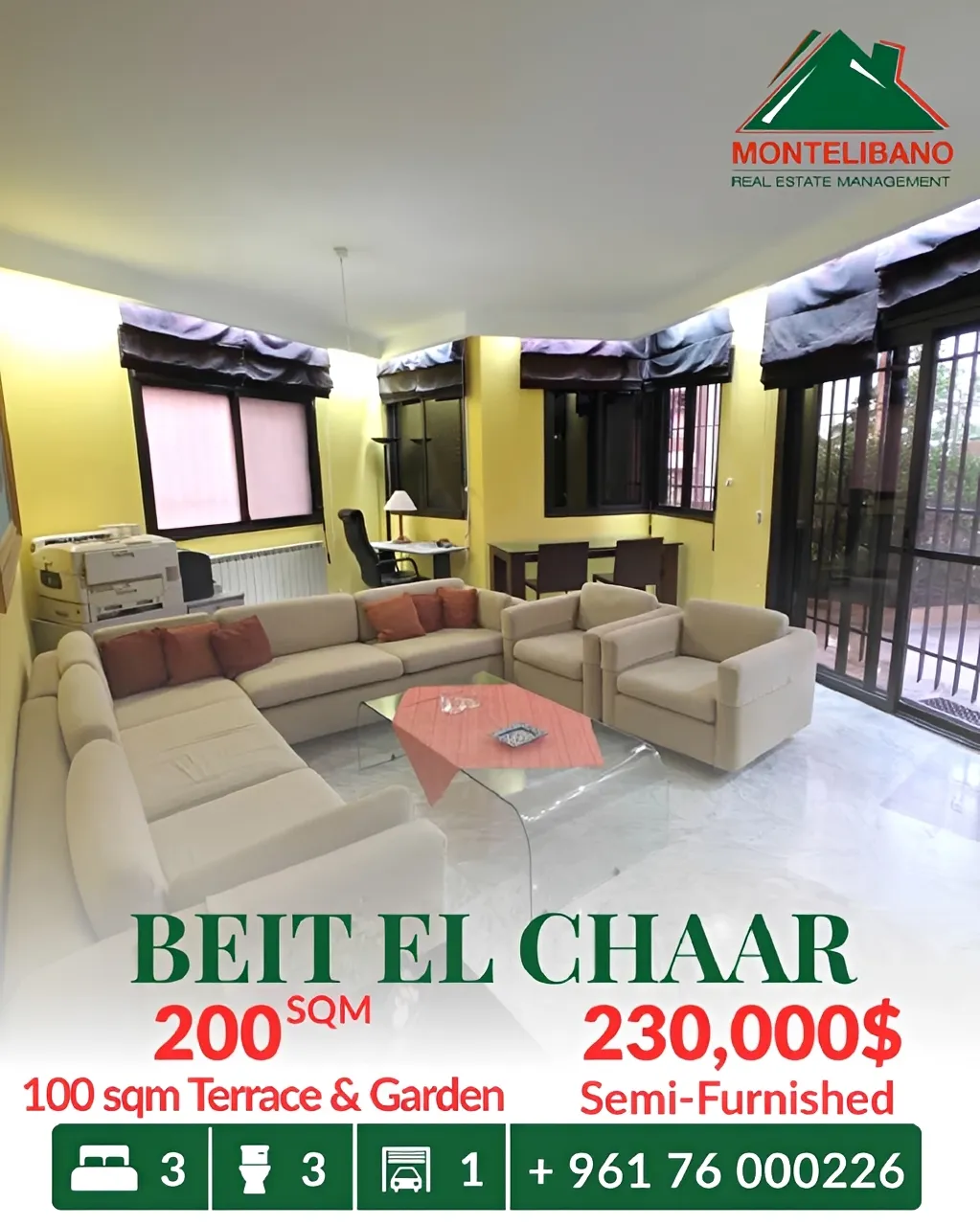 Apartment for sale in Beit El Chaar