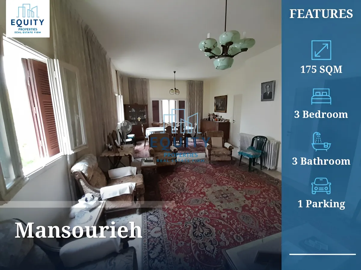 Apartment for rent in Mansourieh - 3 bed, 3 bath
