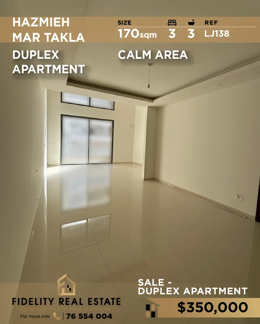 Duplex for sale in Mar Takla, Hazmieh
