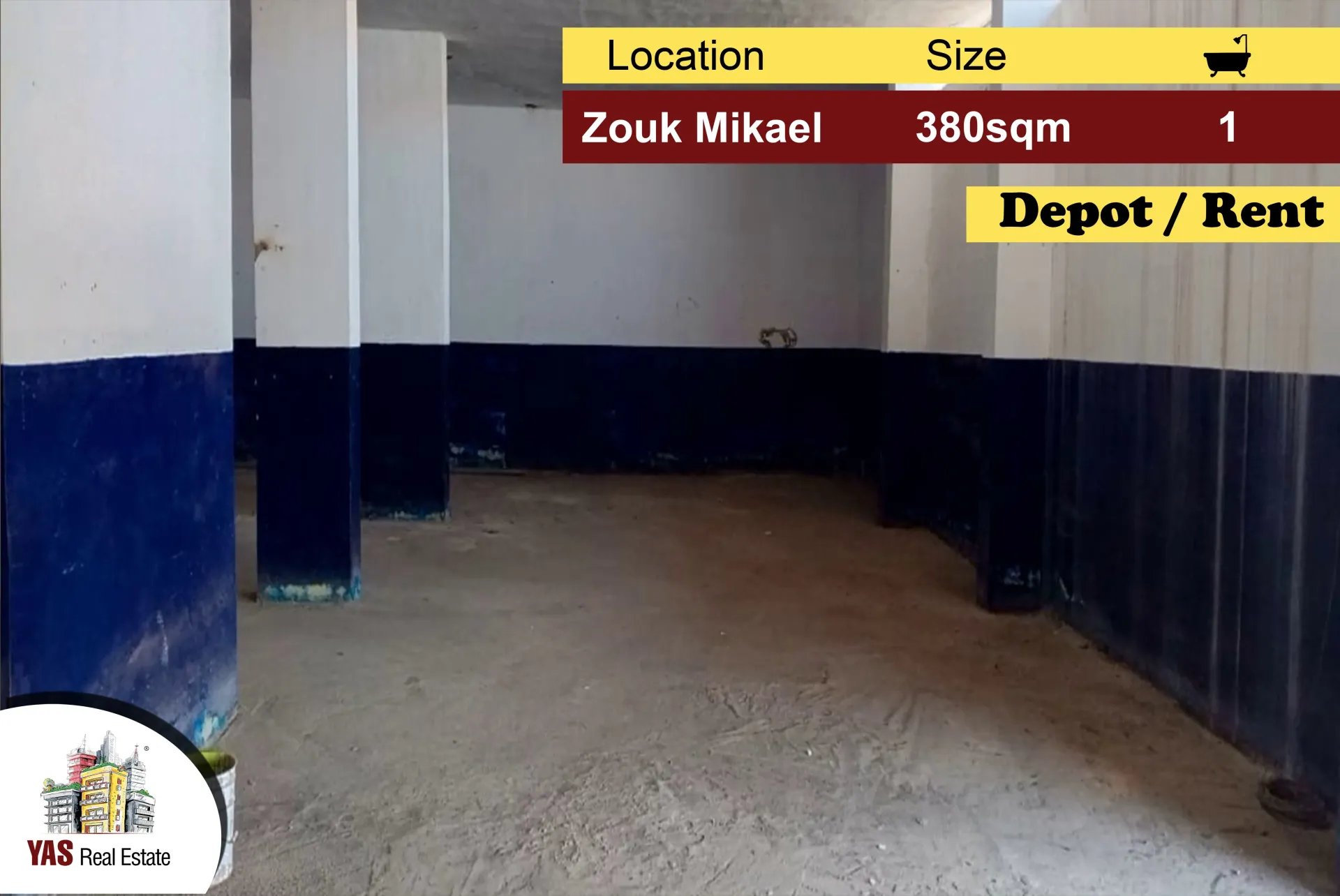 Warehouse for rent in Zouk Mikael