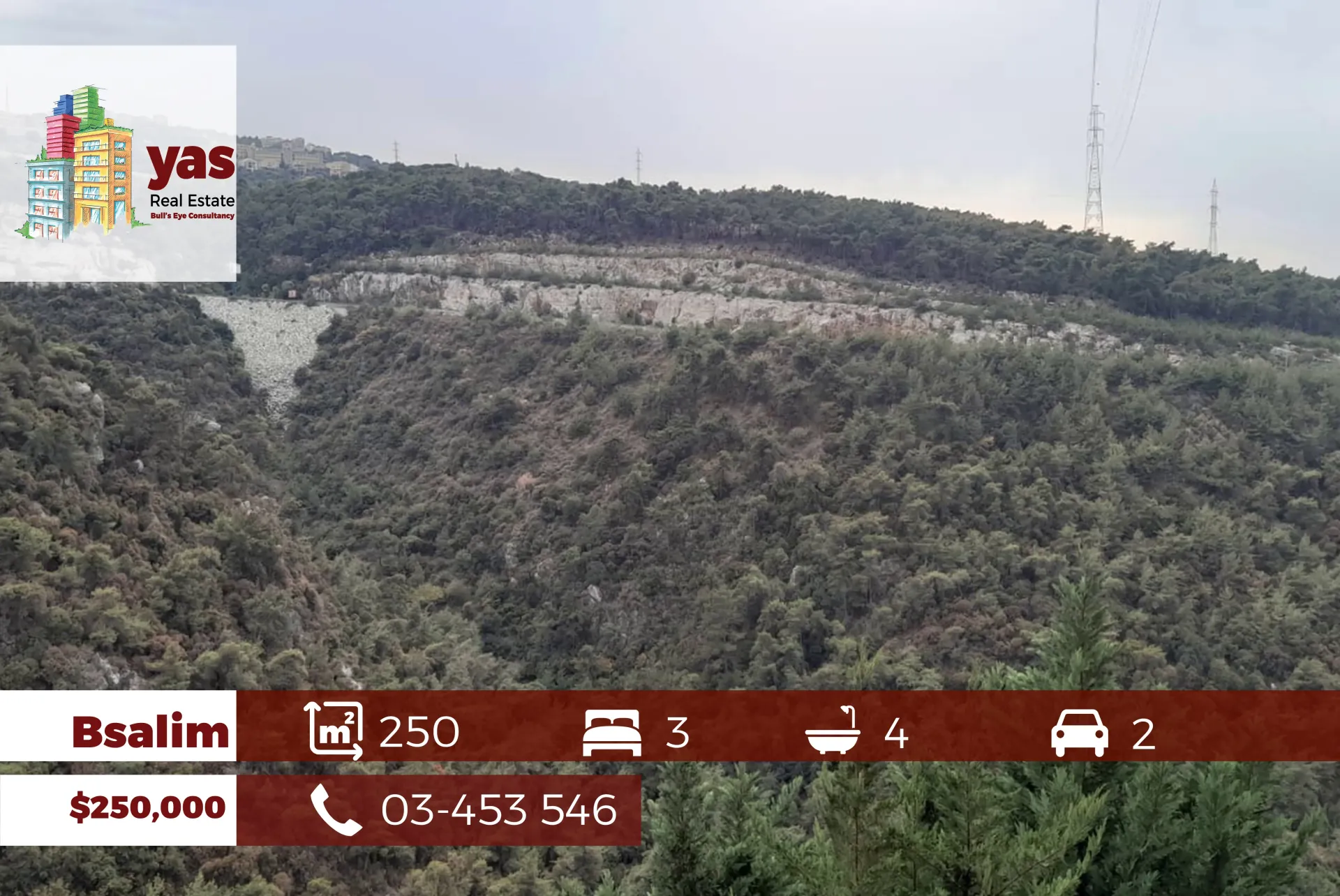 Apartment for Sale in Bsalim - 3 bed, 4 bath