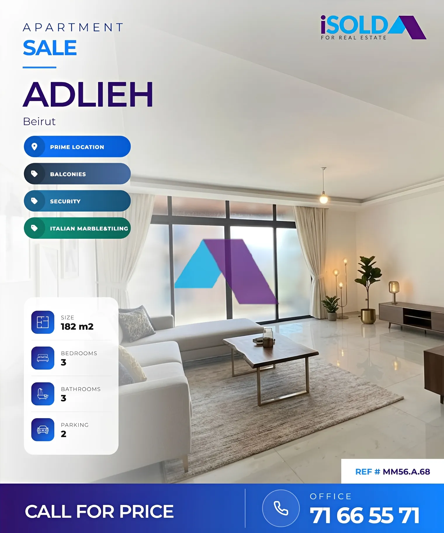 Apartment for sale in Adliyeh