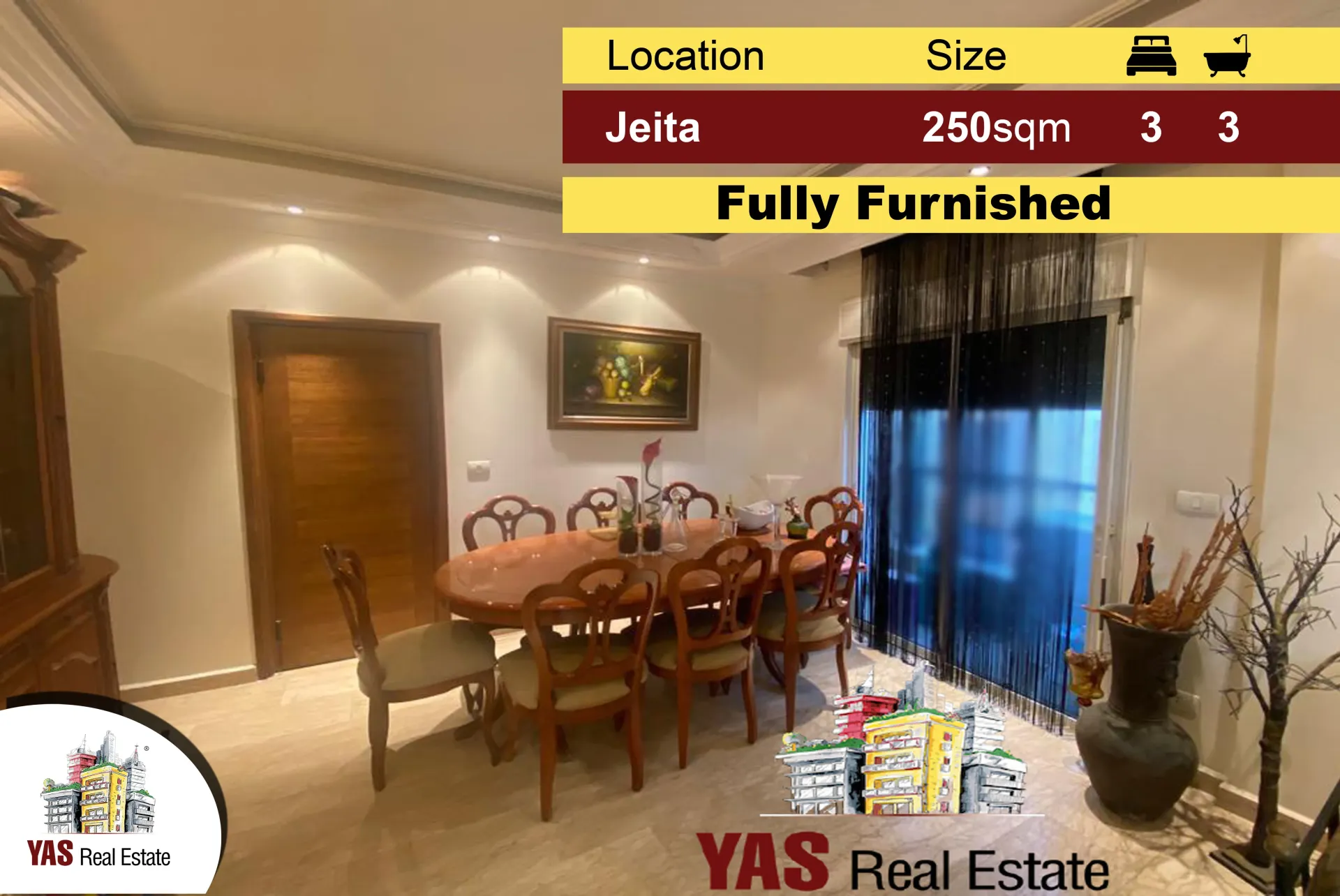 Apartment for sale in Jeita - 3 bed, 3 bath