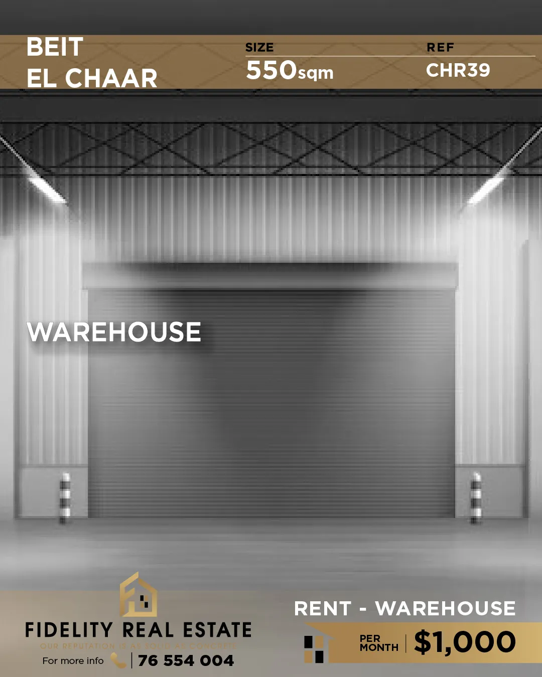 Warehouse for rent in Beit El Chaar, Lebanon