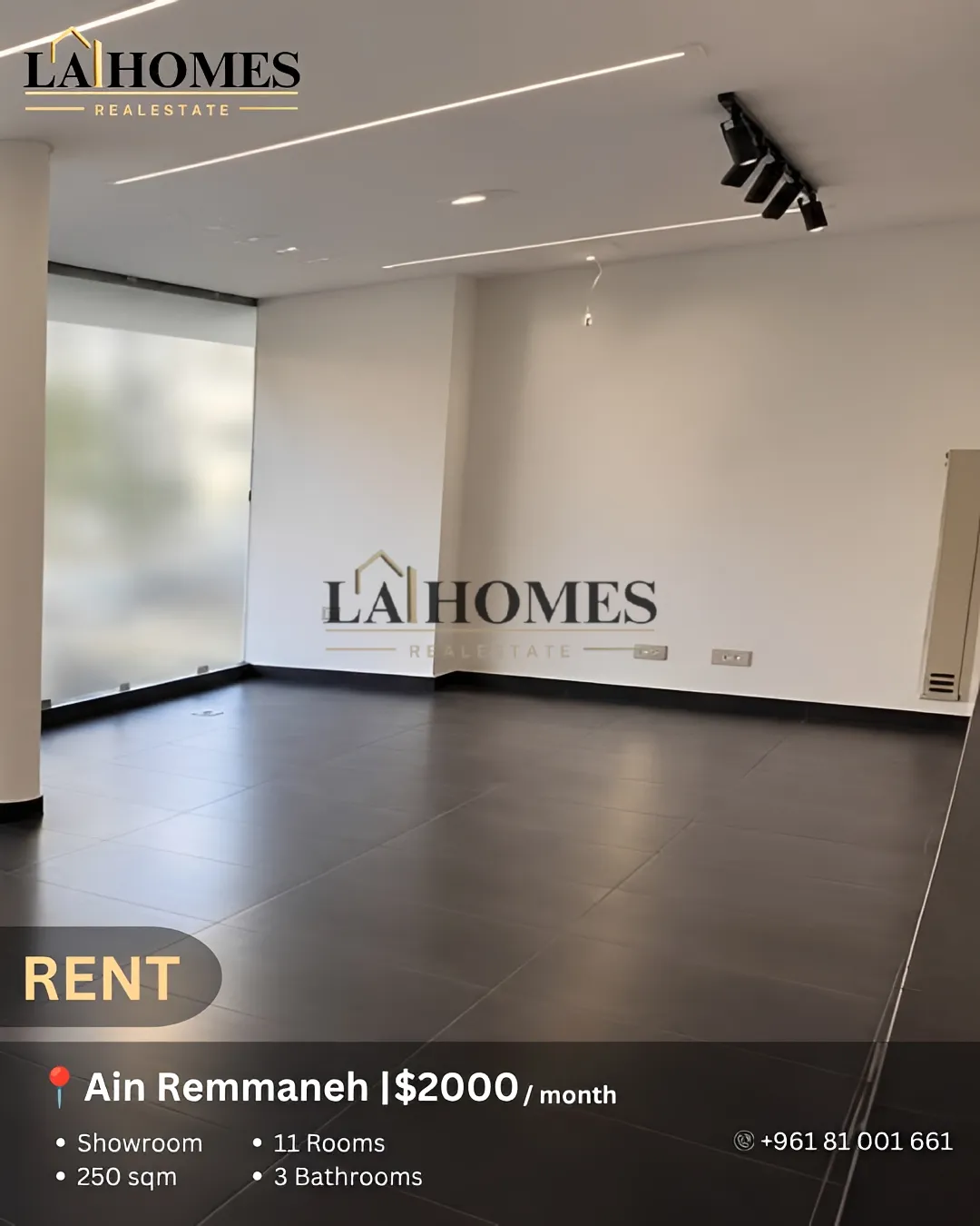 Showroom for rent in Ain El Remmaneh