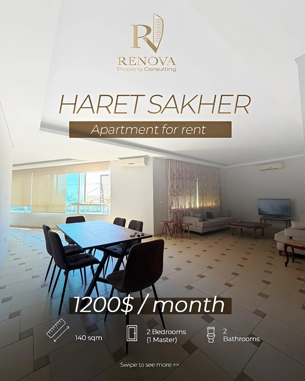 Apartment for rent in Haret Sakher, Lebanon
