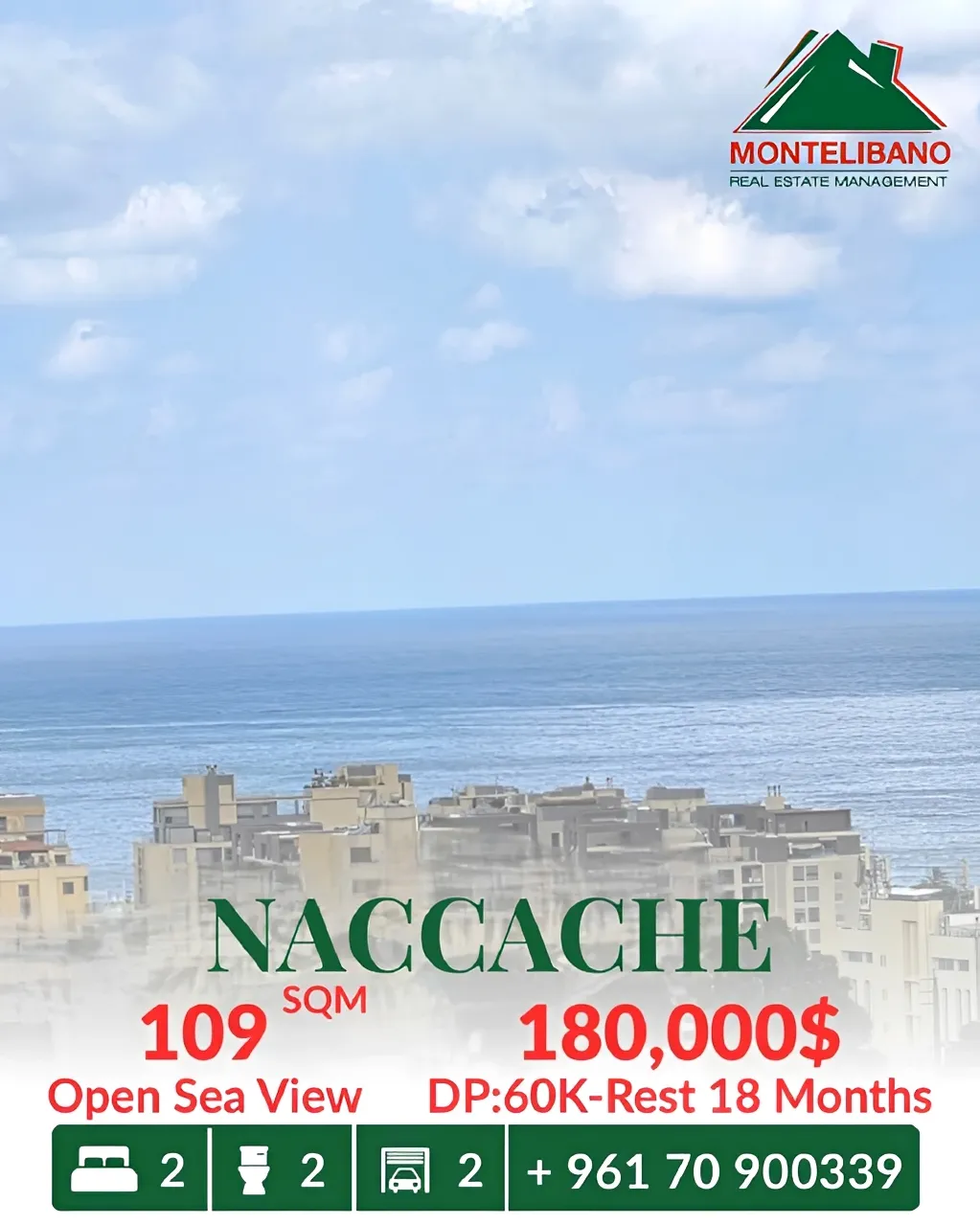 Apartment for sale in Naccache