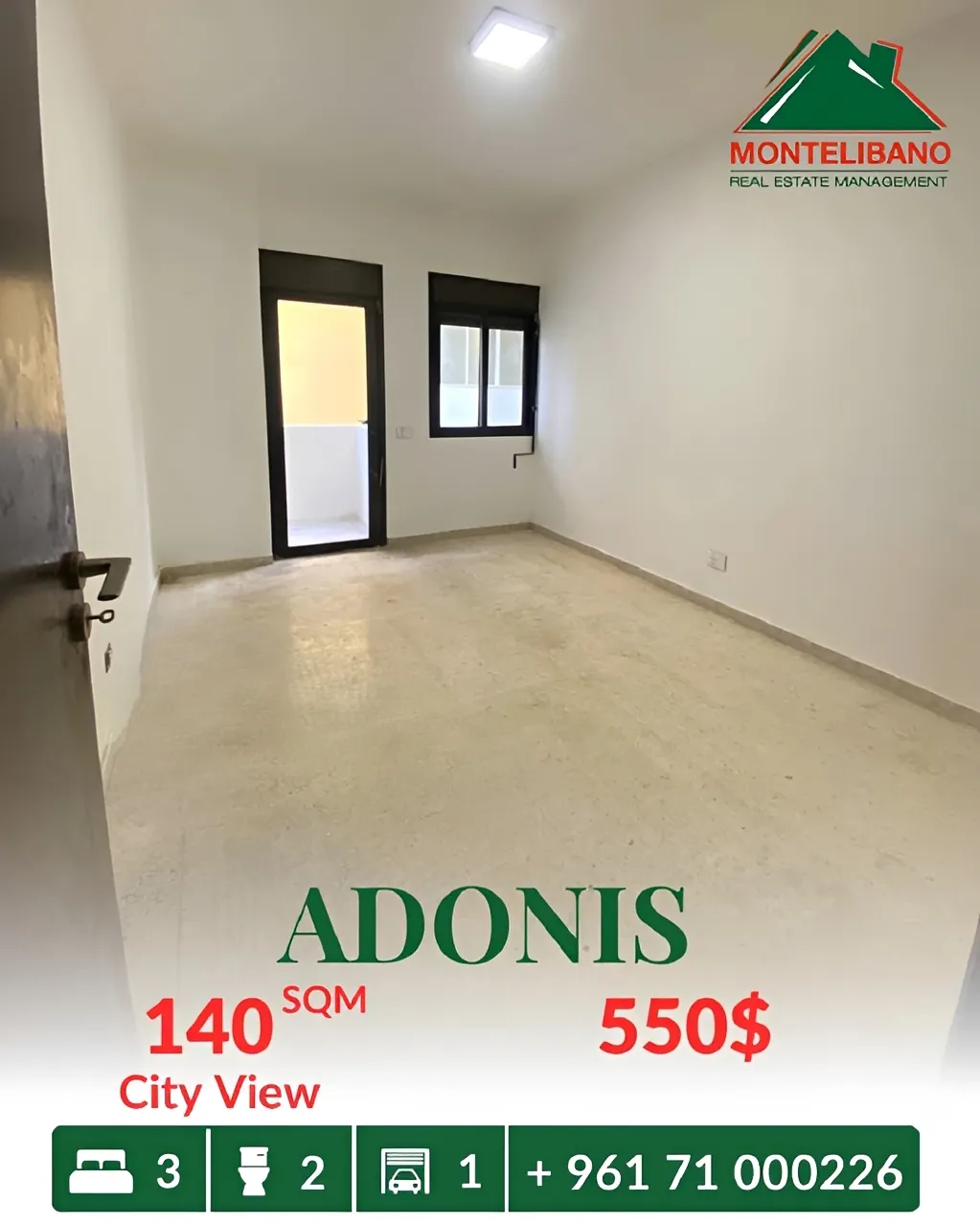 Apartment for rent in Adonis, Lebanon - 3 bed, 2 bath