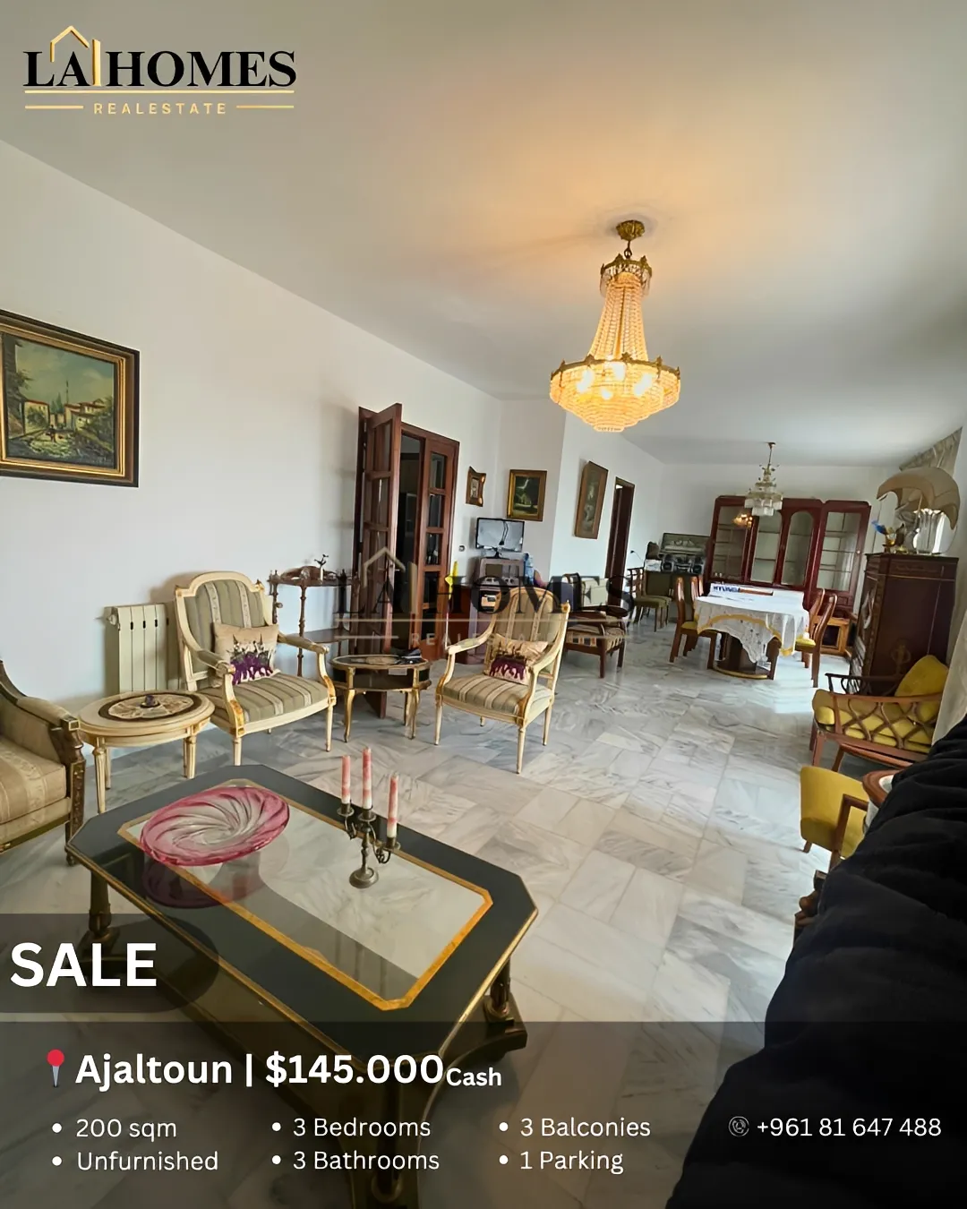 Apartment for sale in Ajaltoun - 3 bed, 3.0 bath