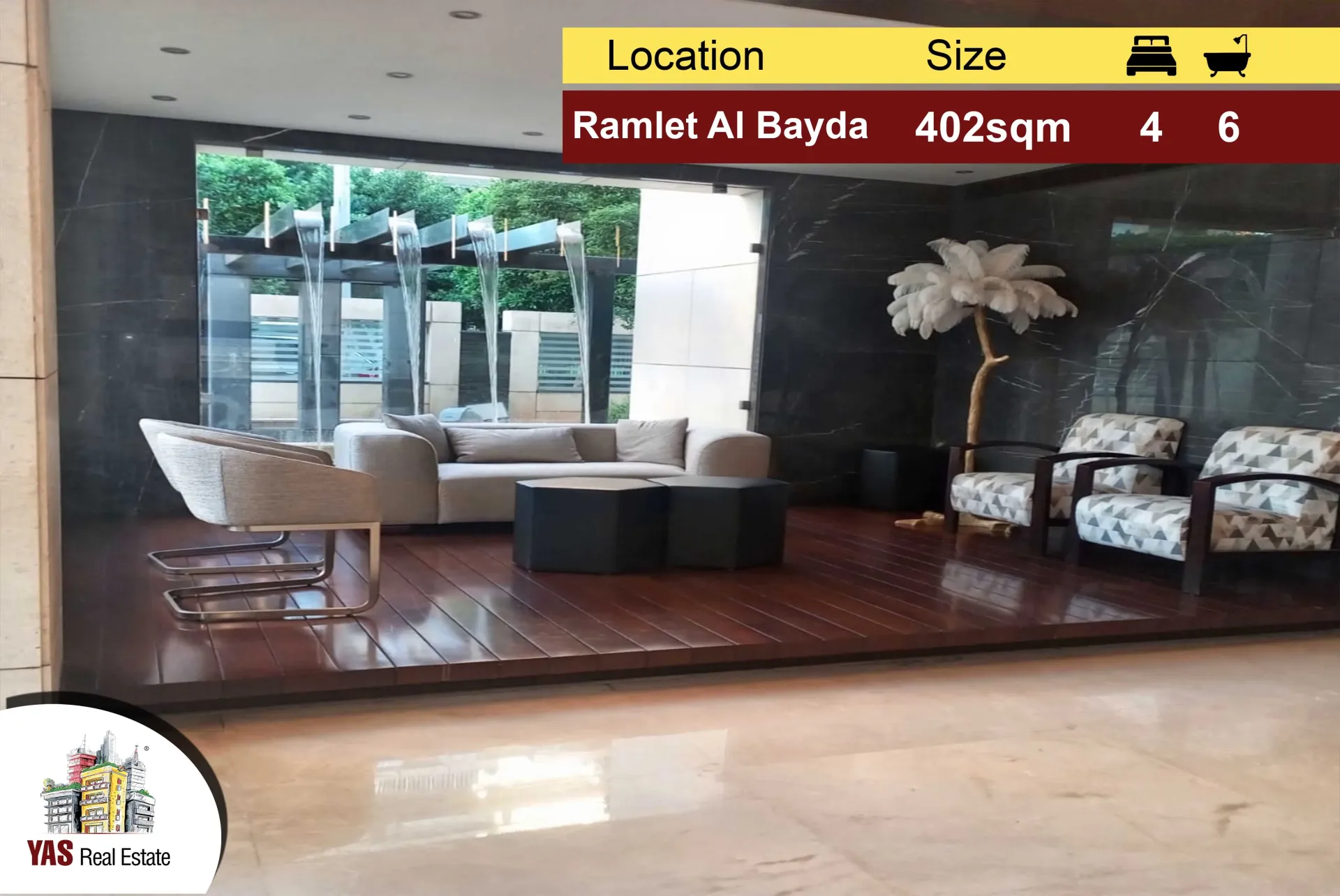Apartment for Sale in Ramlieh - 4 bed, 6 bath