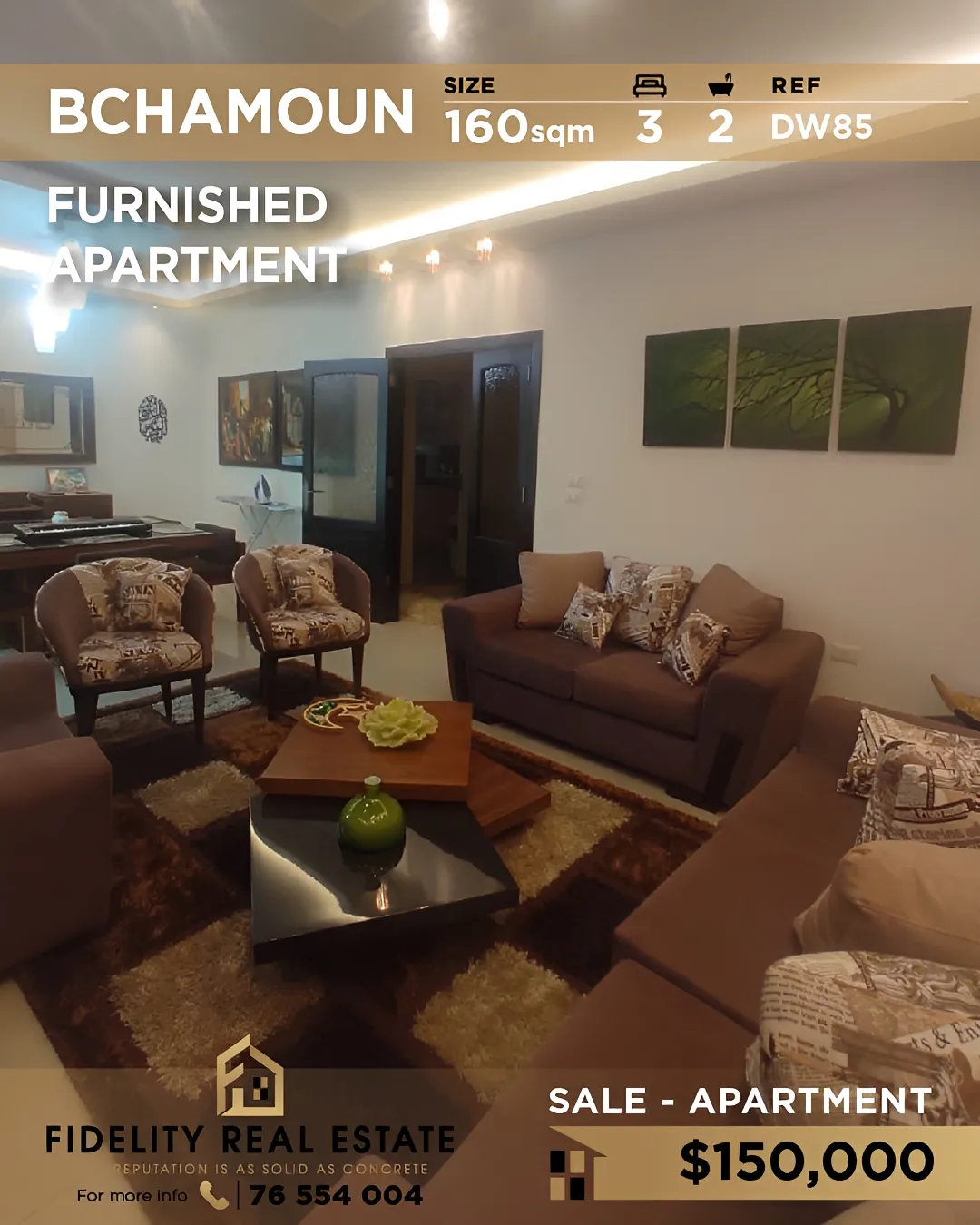 Apartment for sale in Bchamoun, Lebanon