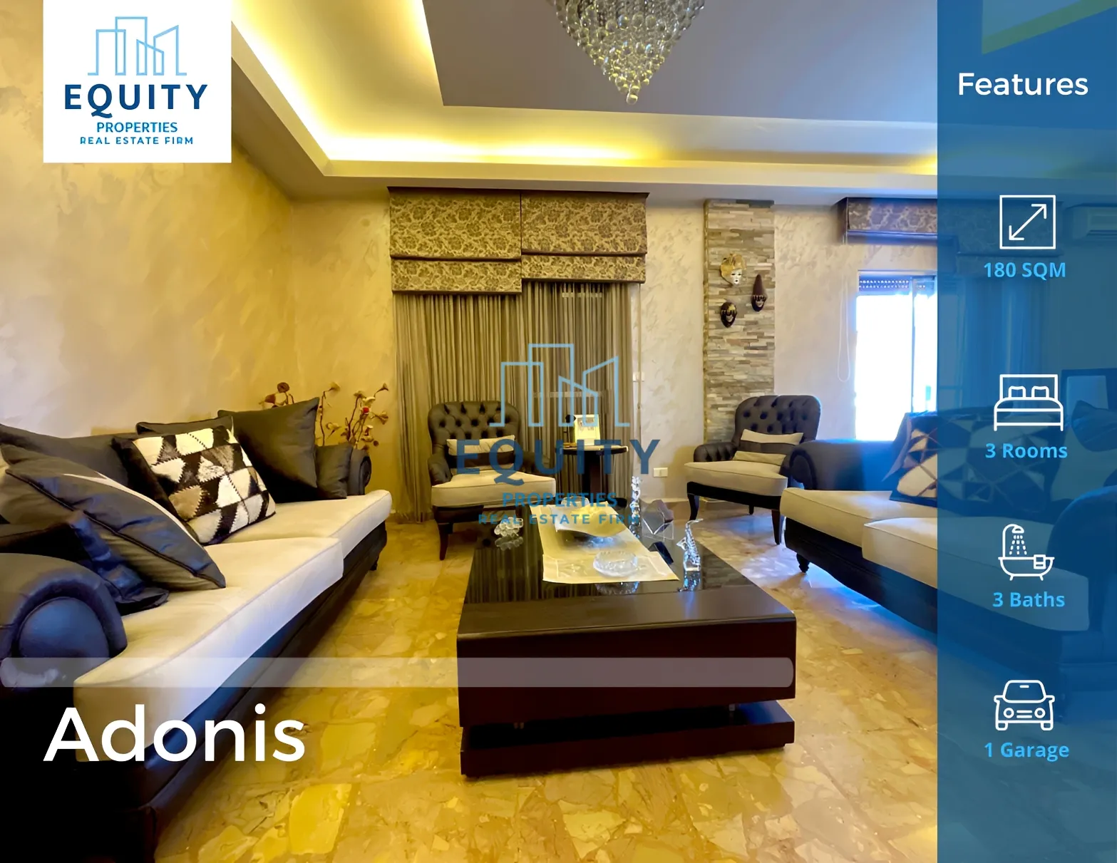 Apartment for sale in Adonis Kesrouane, Lebanon - 3 bed, 3 bath
