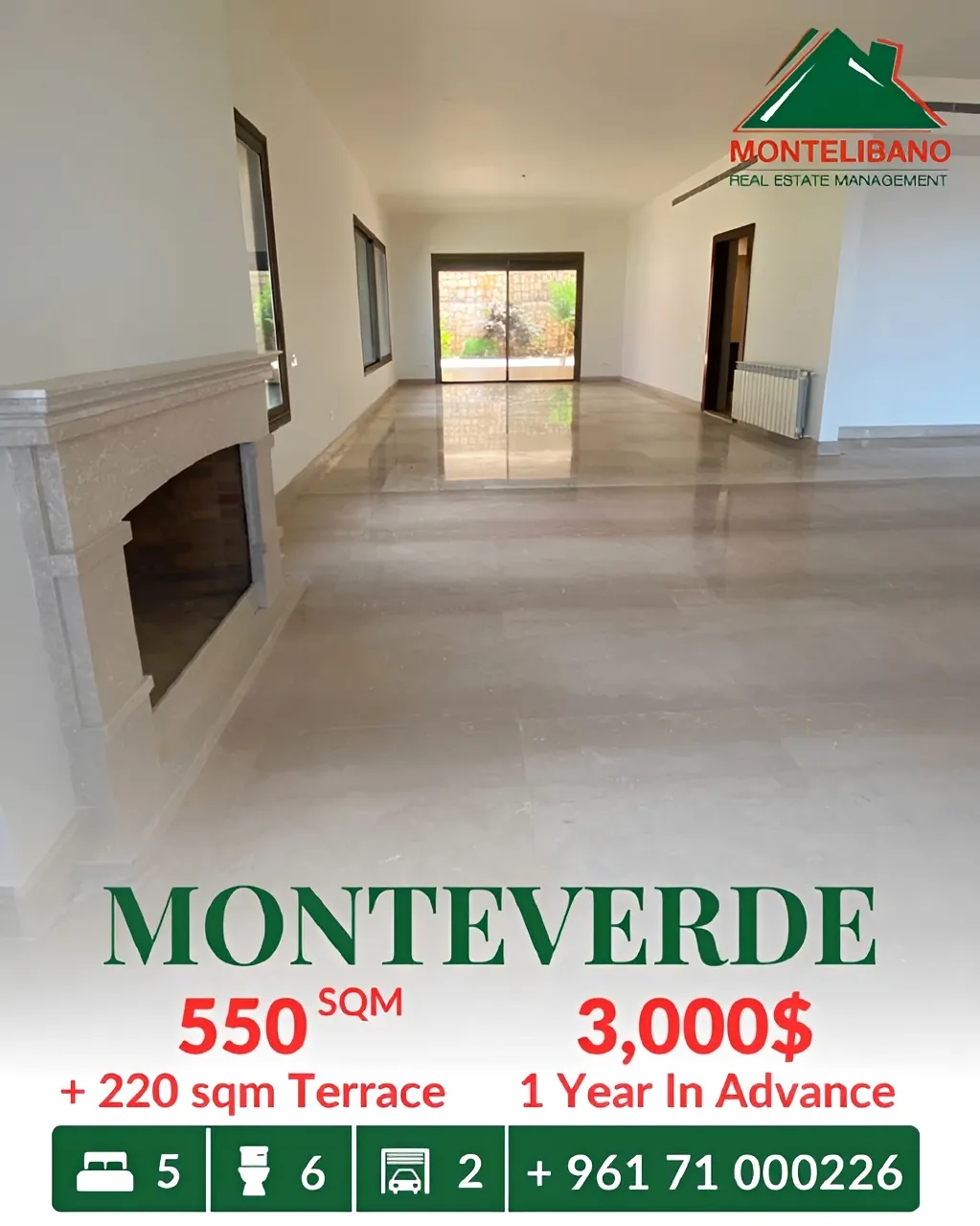 Apartment for rent in Monteverde Main Street، Lebanon