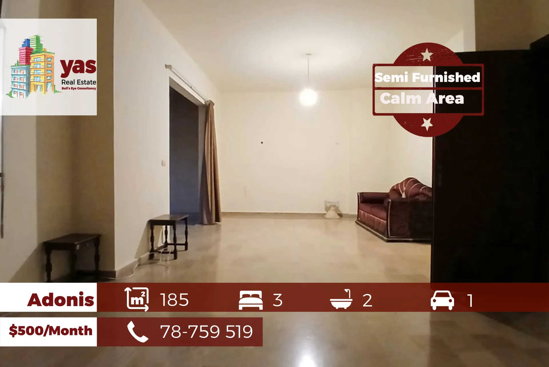 Apartment for Rent in Adonis - 3 bed, 2 bath
