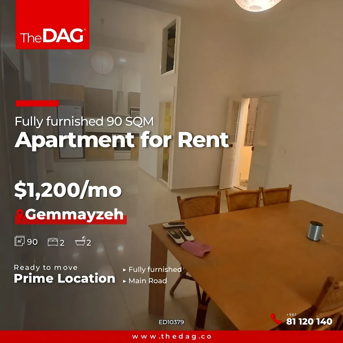 Apartment for rent in Gemmayzeh, Beirut, Lebanon