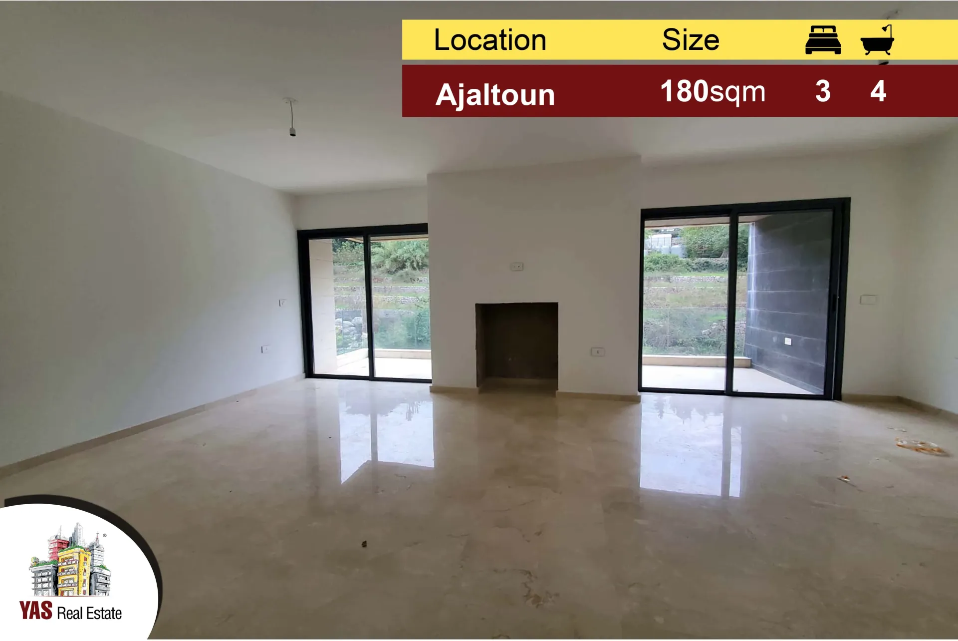 Apartment for Sale in Ajaltoun - 3 bed, 4 bath