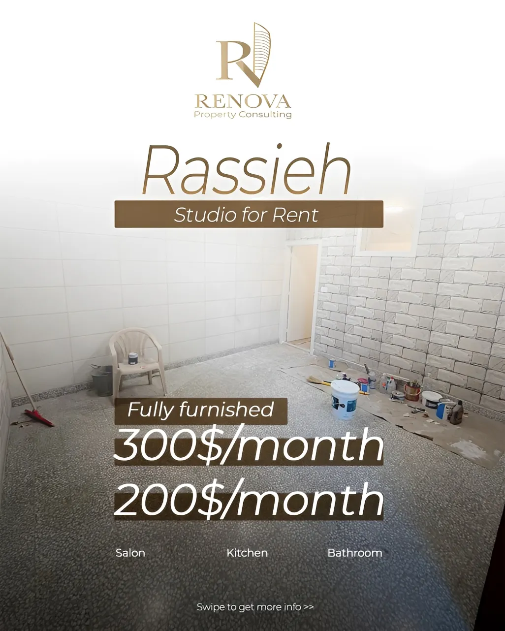 Studio for rent in Zahlé