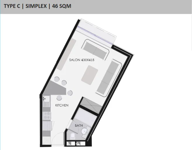 Apartment for Sale in Achrafieh - 1 bed, 1 bath