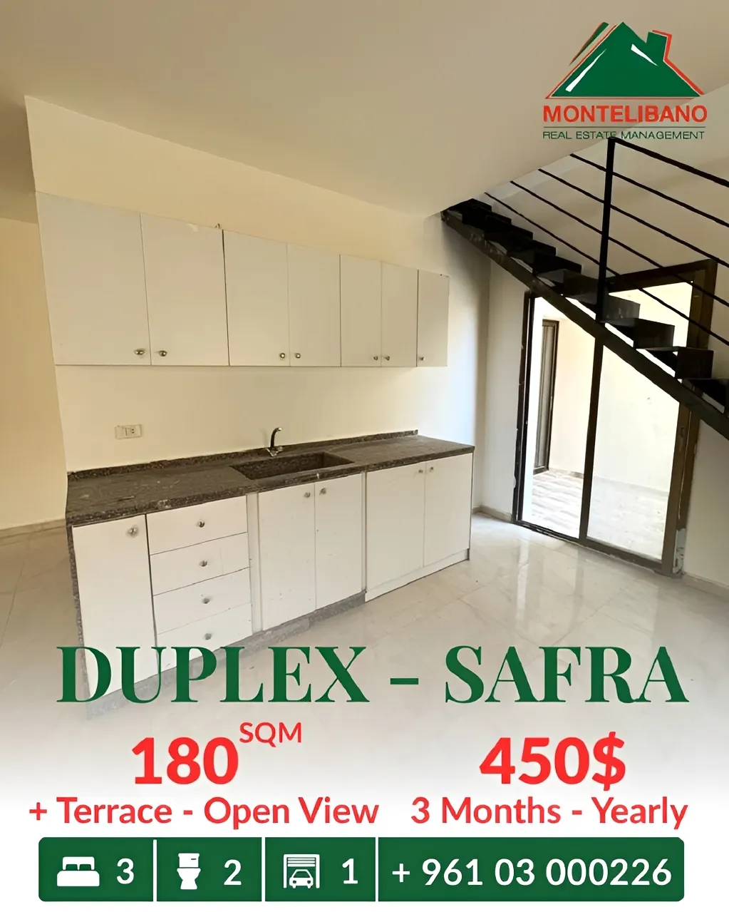 Duplex for rent in Safra, Lebanon