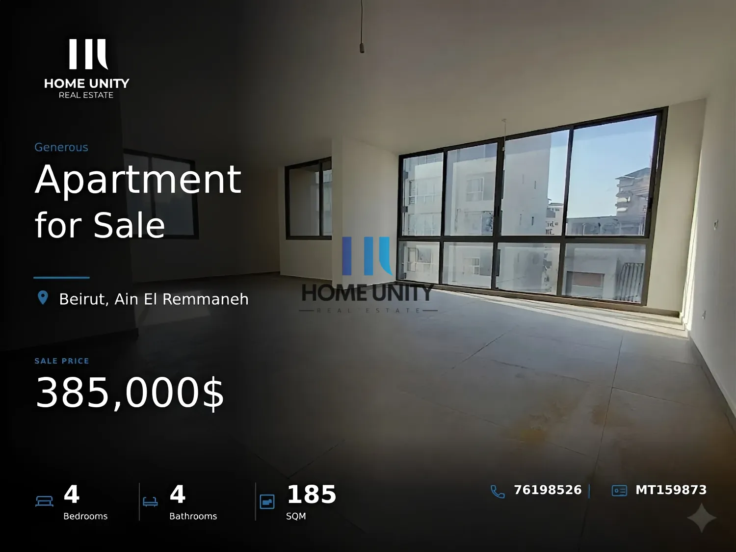 Apartment for Sale in Ain El Remmaneh