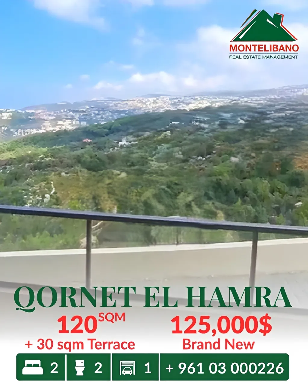 Apartment for sale in Qornet El Hamra