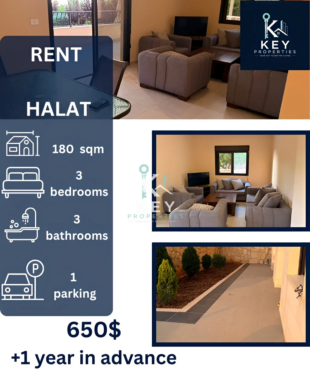 Apartment for rent in Halat, Lebanon - 3 bed, 3 bath