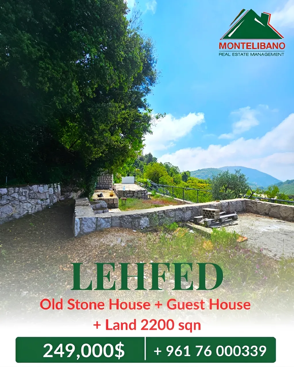 Apartment for sale in Lehfed, Lebanon - 3 bed, 2 bath