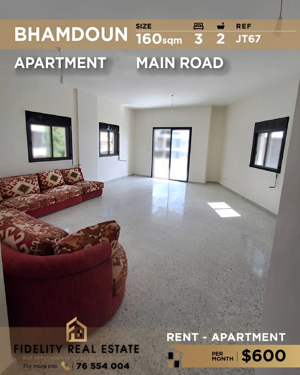 Apartment for rent in Bhamdoun, Lebanon - 3 bed, 2 bath