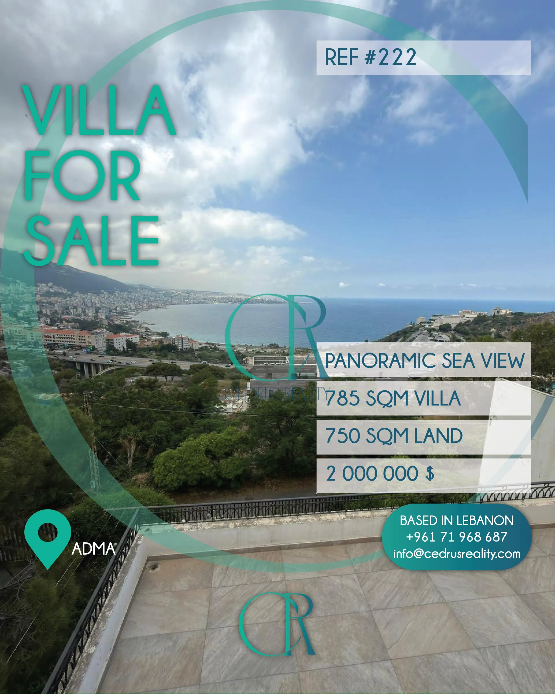Villa for sale in Adma w Dafnah, Lebanon