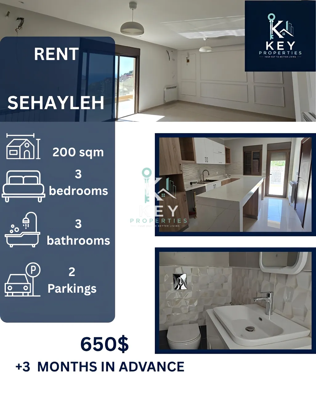 Apartment for rent in Sehayleh, Lebanon