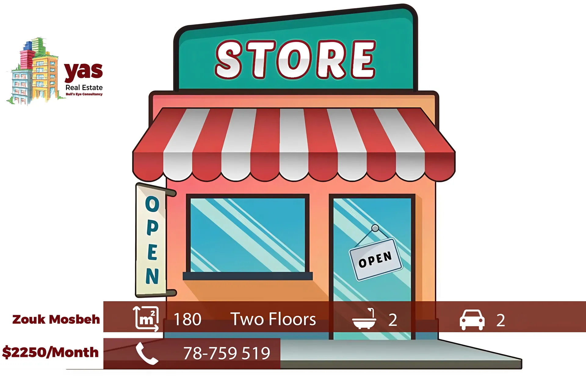 Shop for Rent in Zouk Mosbeh