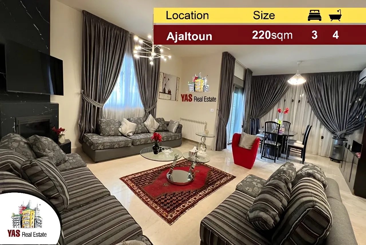 Apartment for Sale in Ajaltoun - 3 bed, 4 bath