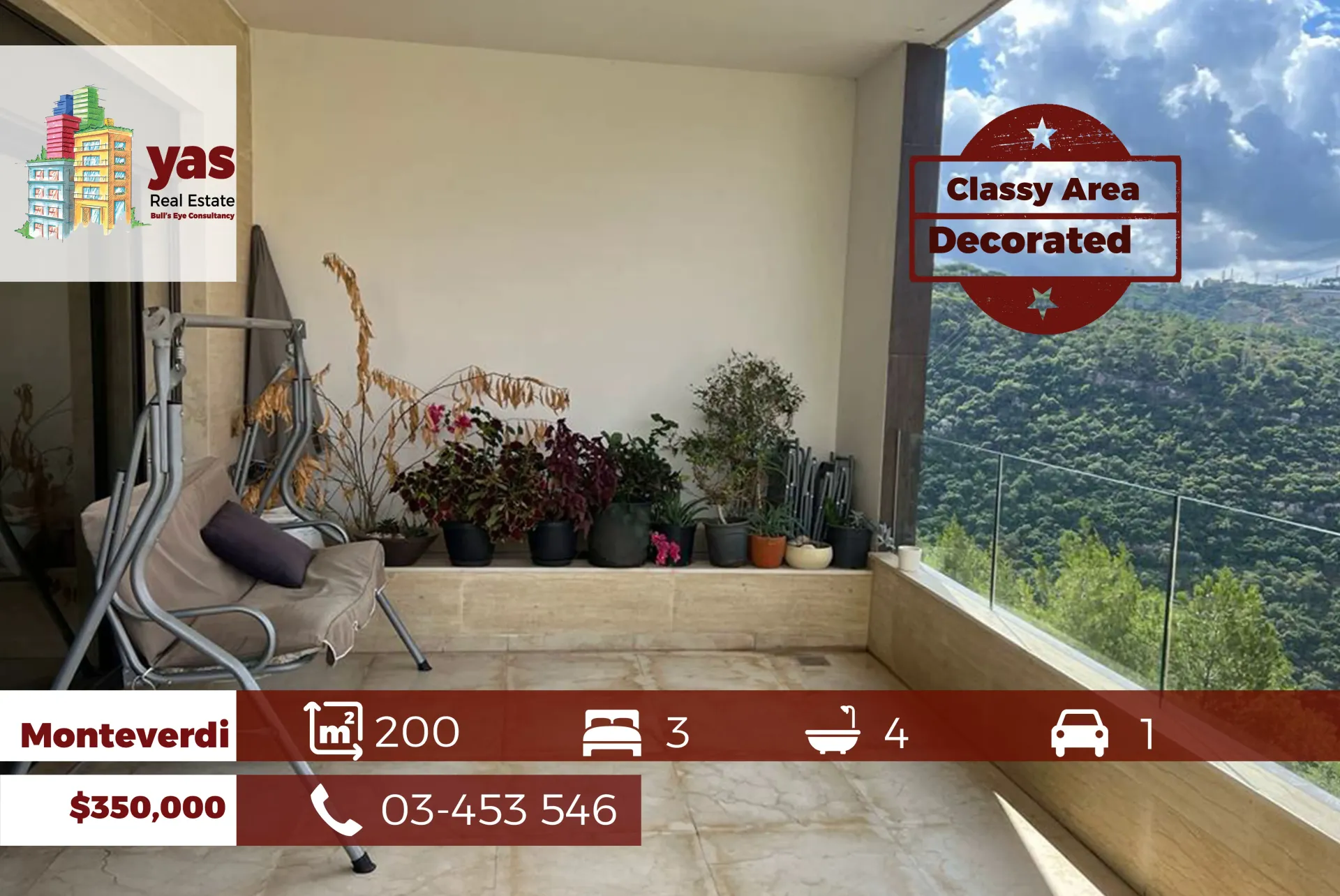 Apartment for Sale in Montiverdi - 3 bed, 4 bath