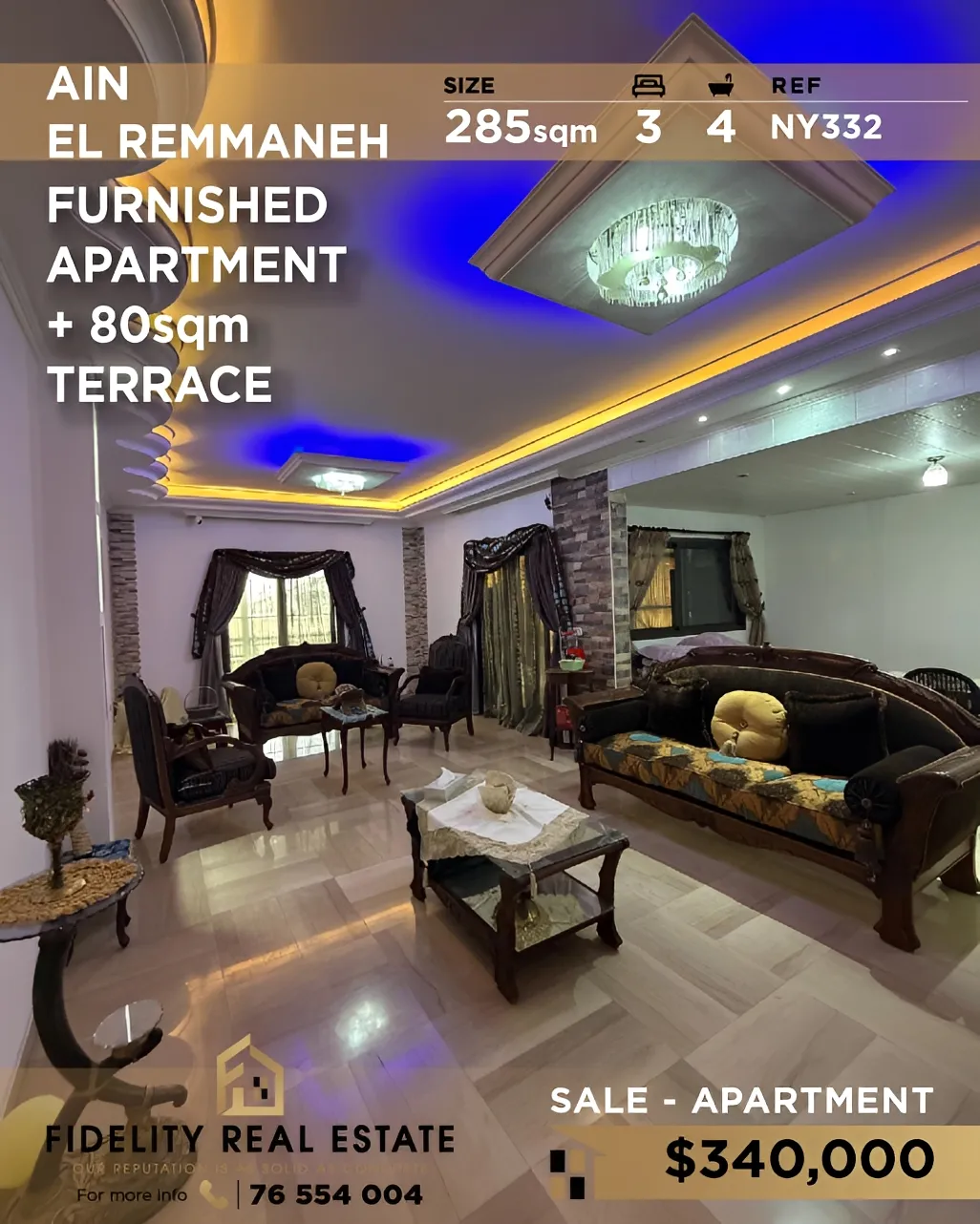 Apartment for sale in Ain El Remmaneh, Lebanon