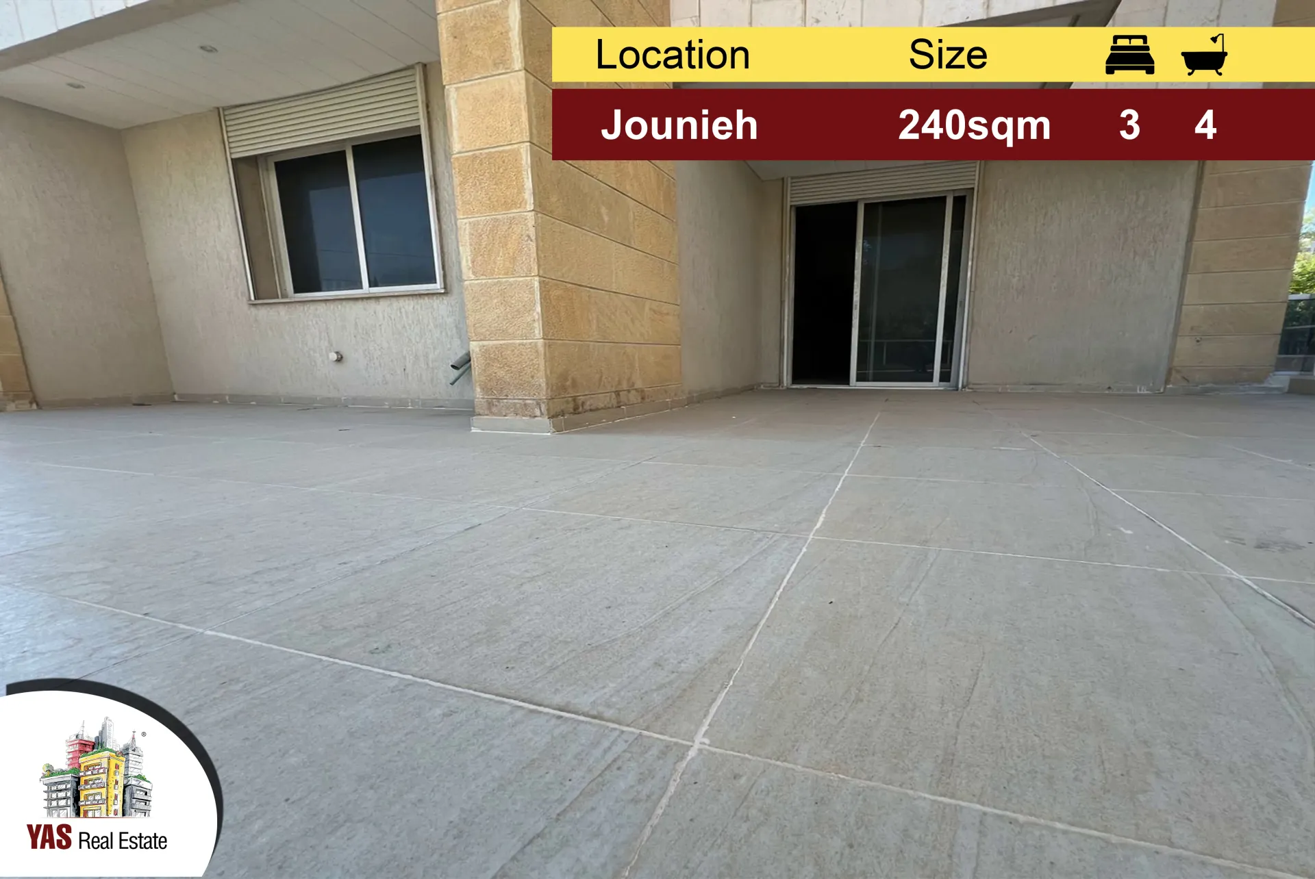 Apartment for Sale in Jounieh - 3 bed, 4 bath