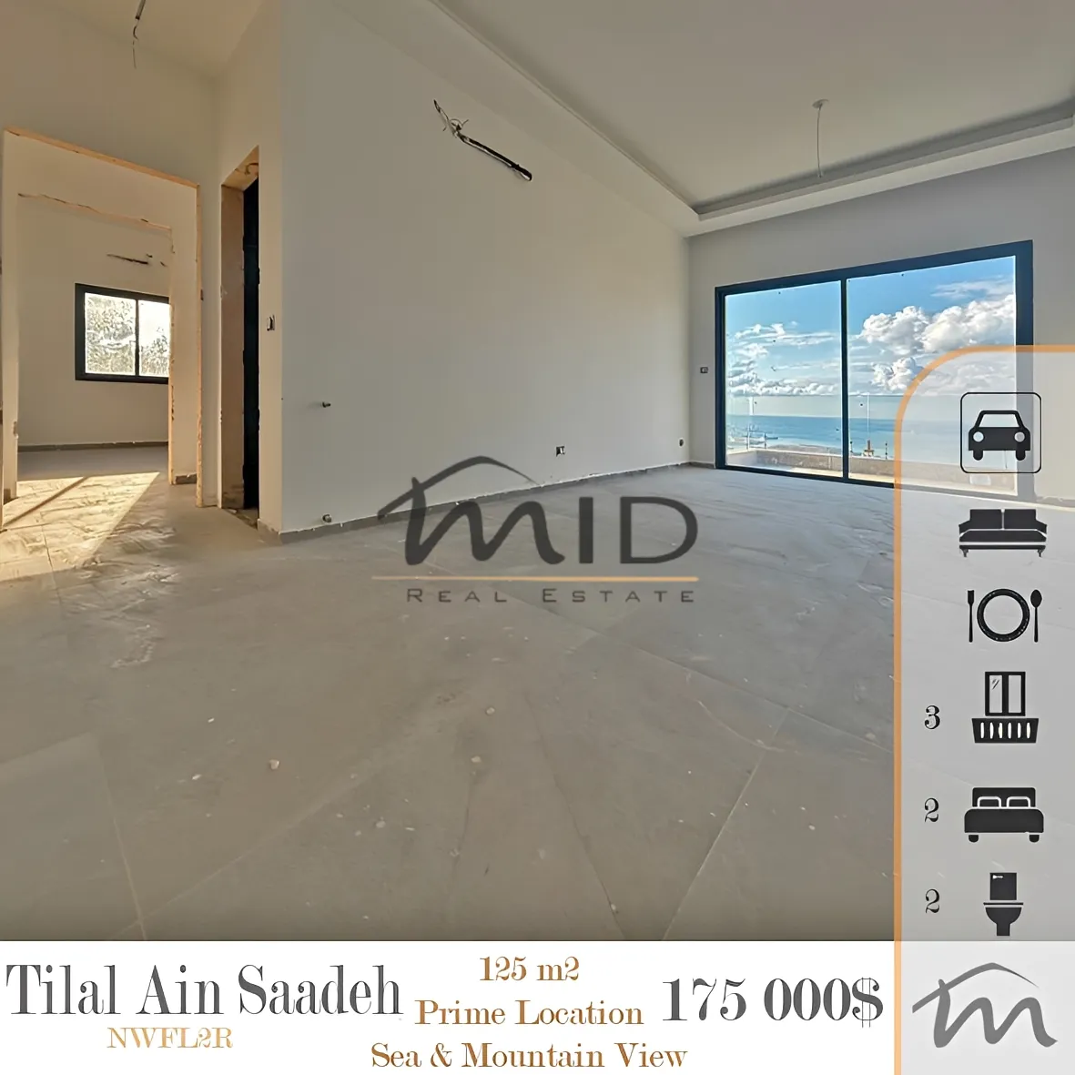 Apartment for sale in Tilal ain saadeh, metn, lebanon - 2 bed, 2.0 bath