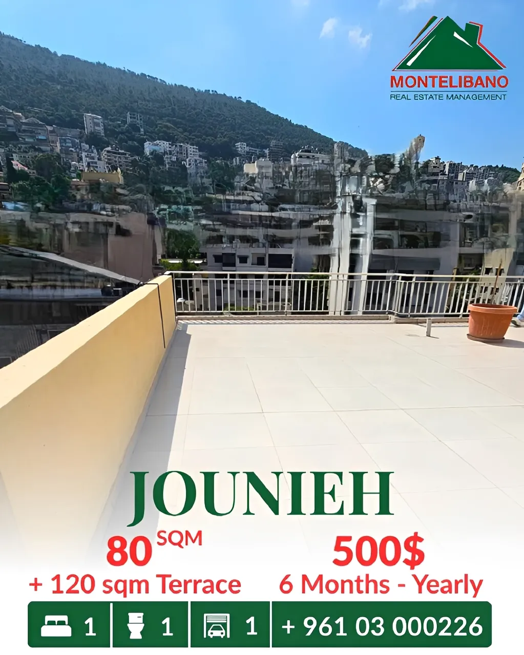 Apartment for rent in Jounieh, Lebanon